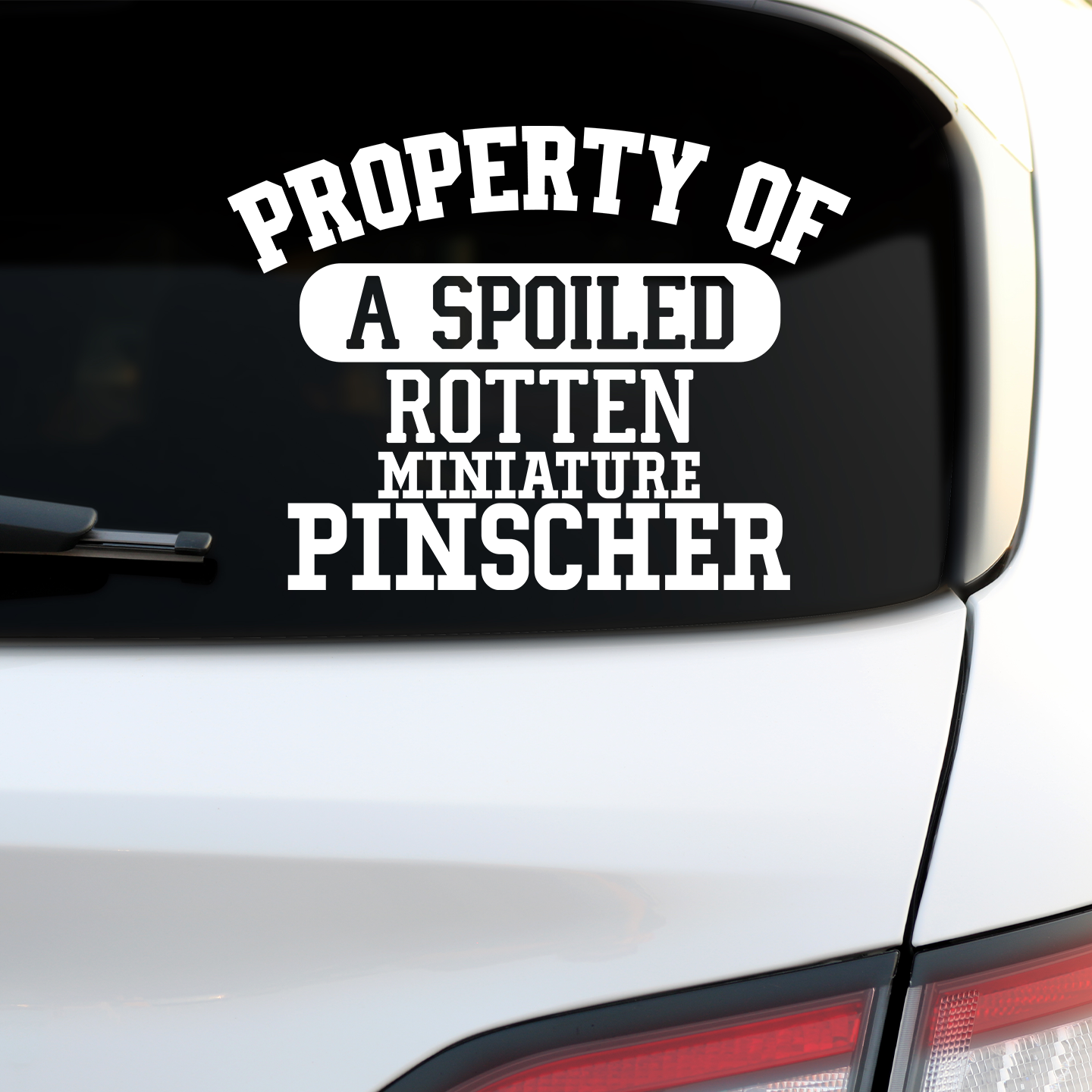Property of a Spoiled Rotten Miniature Pinscher Sticker