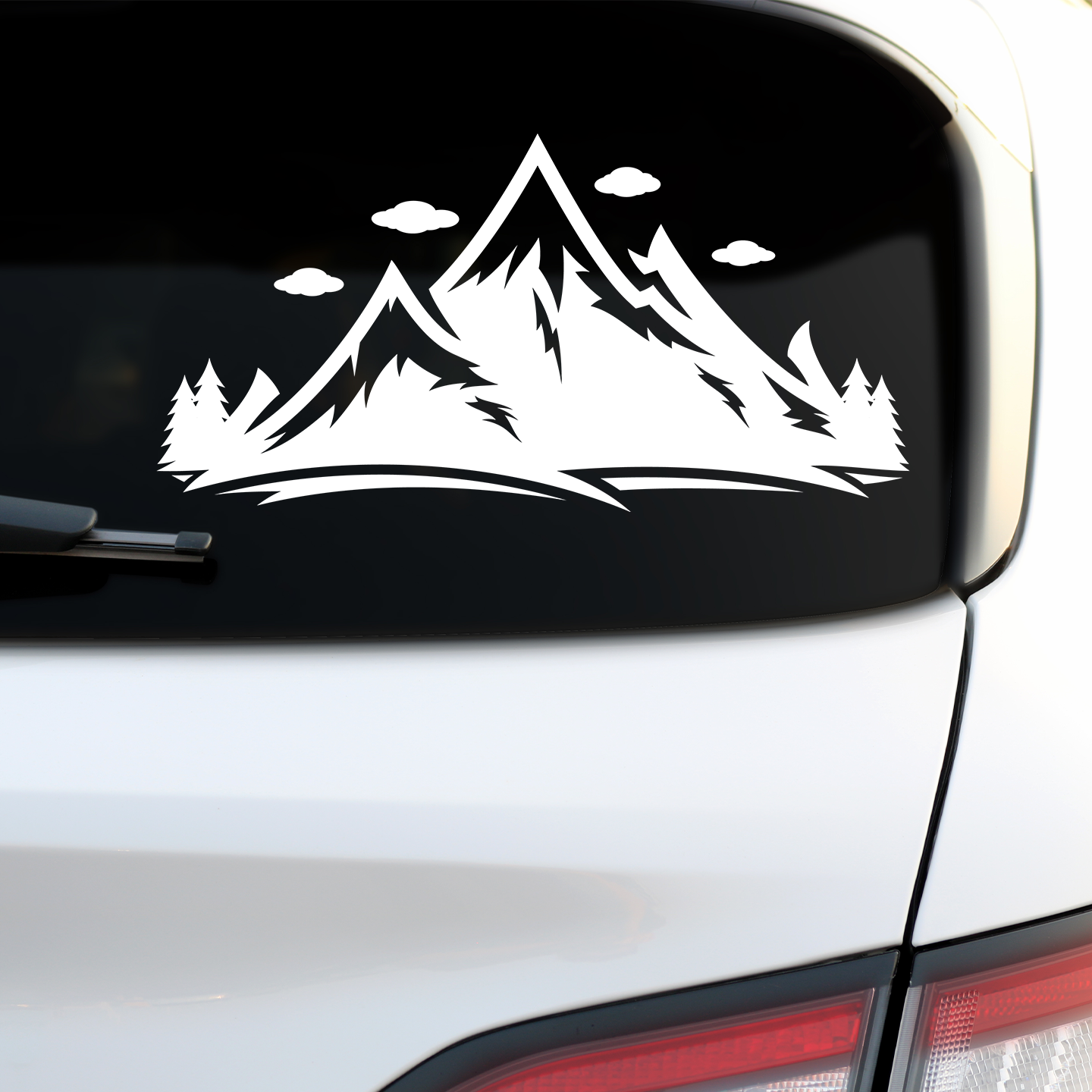 Mountain Forest Clouds Decal