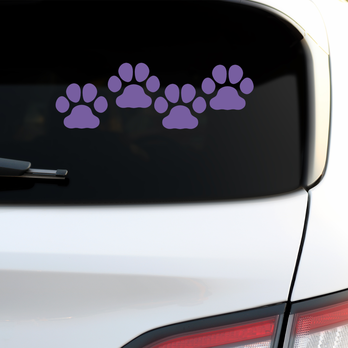 Lavender Paw Print Stickers