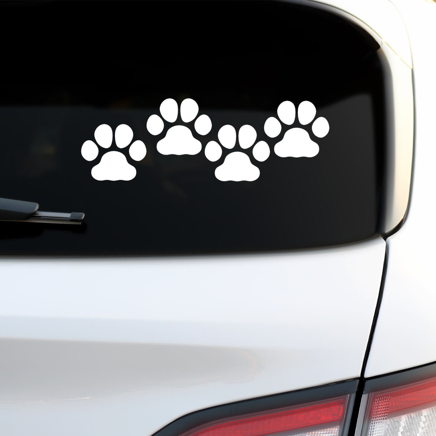 White Paw Print Stickers