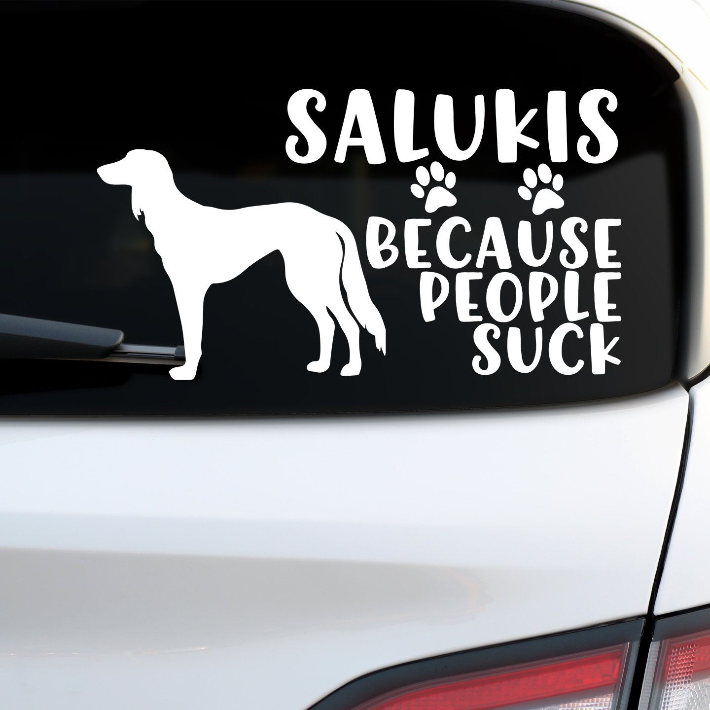 Salukis Because People Suck Sticker