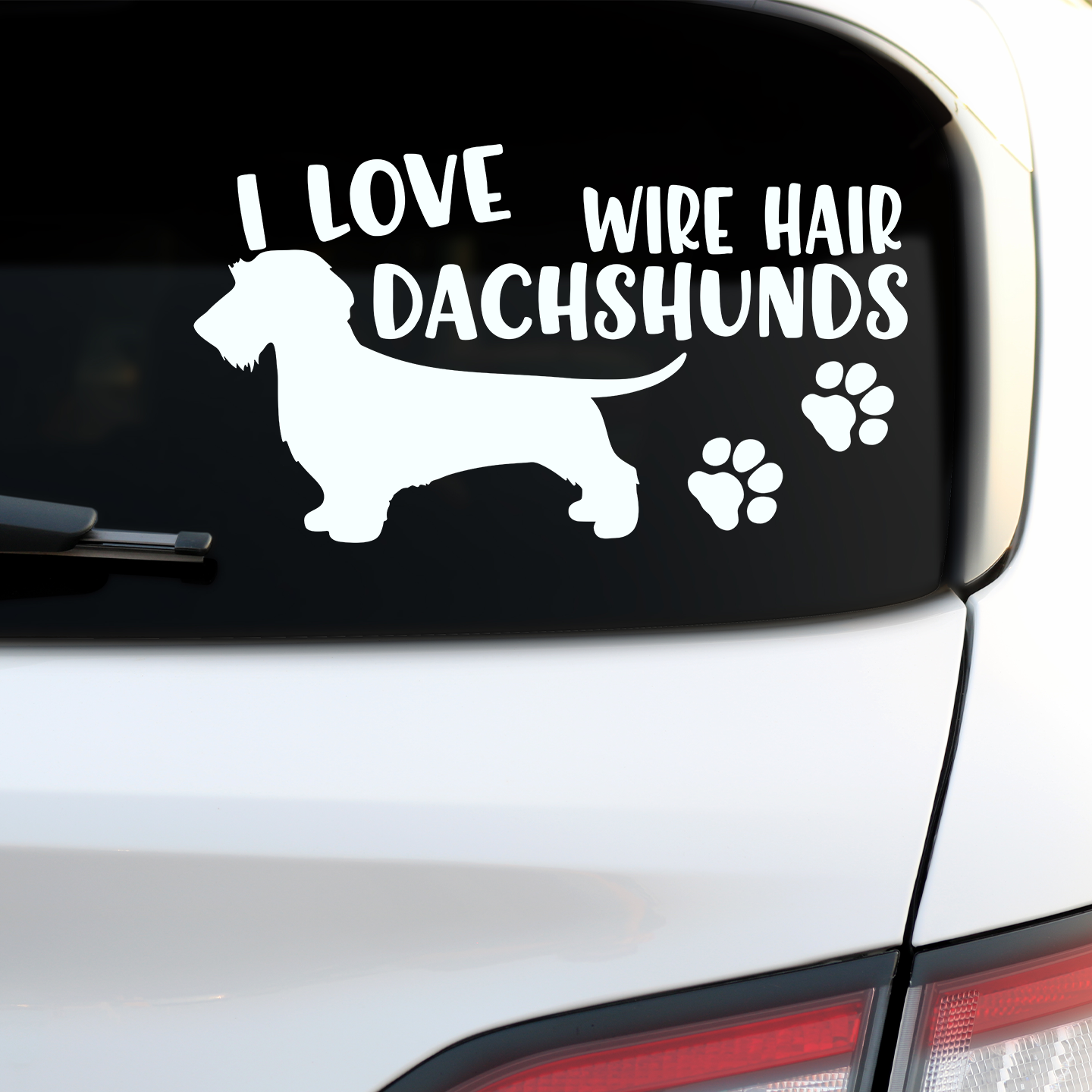 I Love Dachshunds Sticker