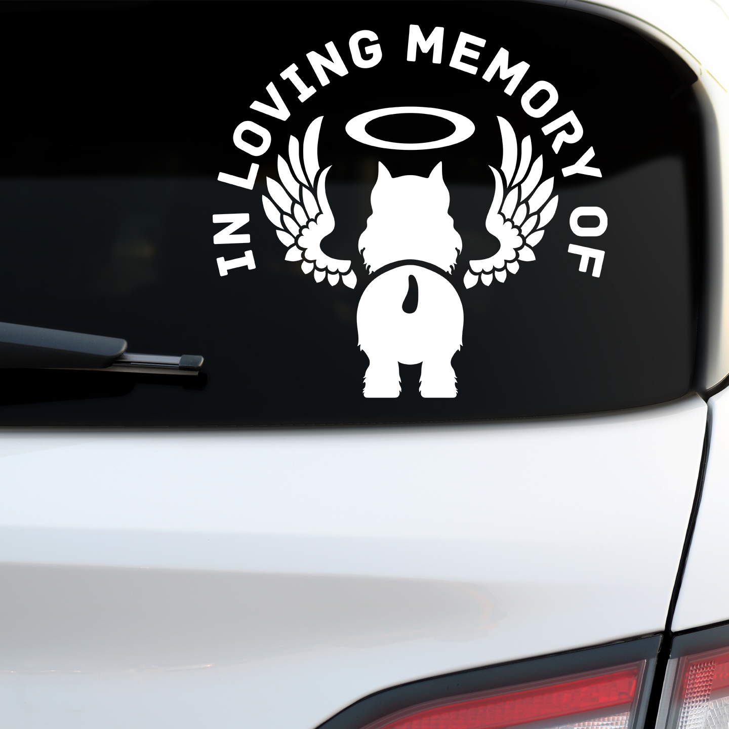 Schnauzer In Loving Memory Sticker