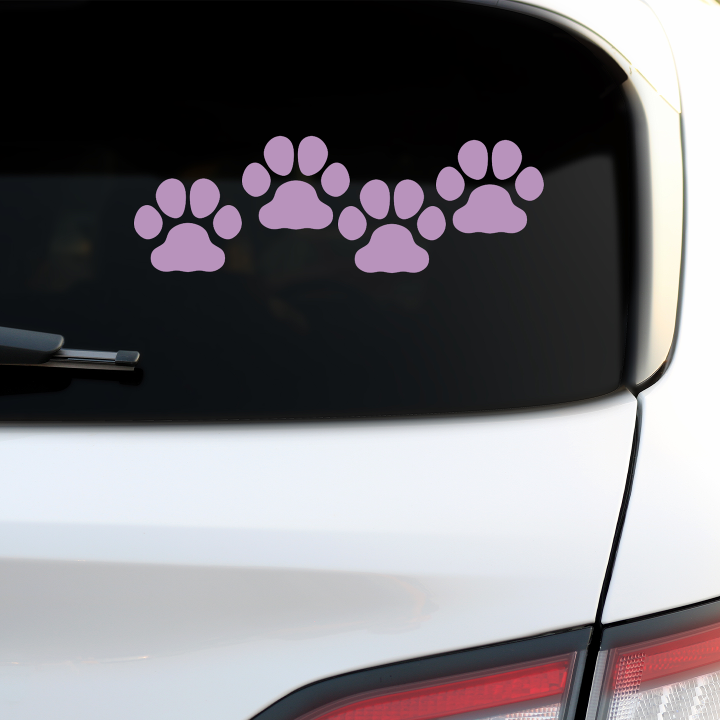 Lilac Paw Print Stickers