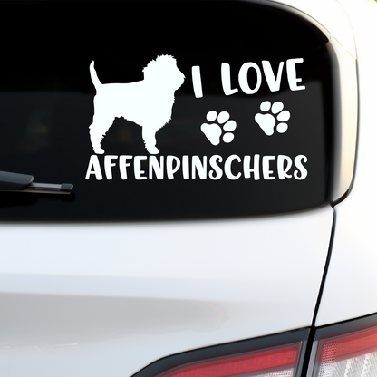 I Love Affenpinschers Sticker