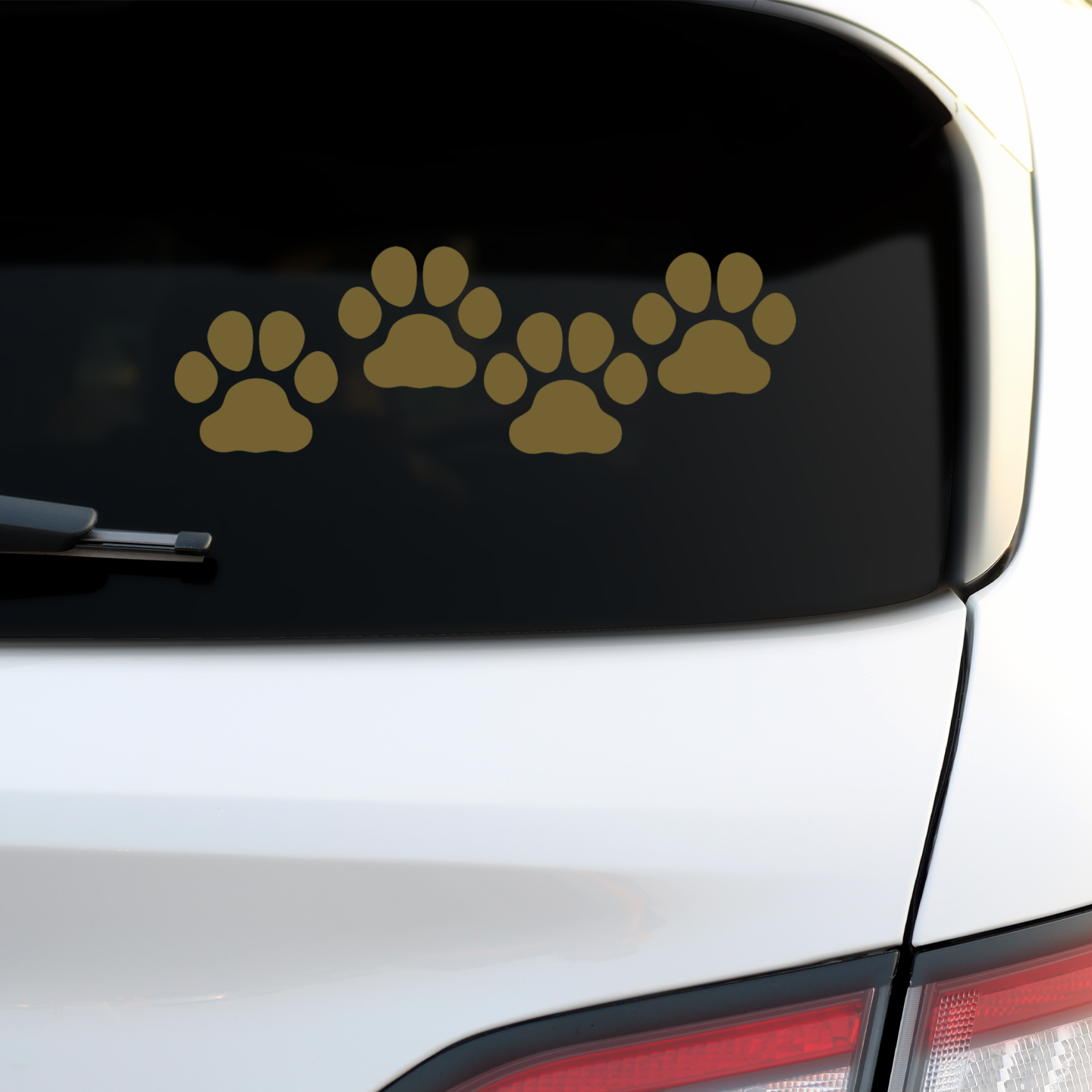 Gold Paw Print Stickers