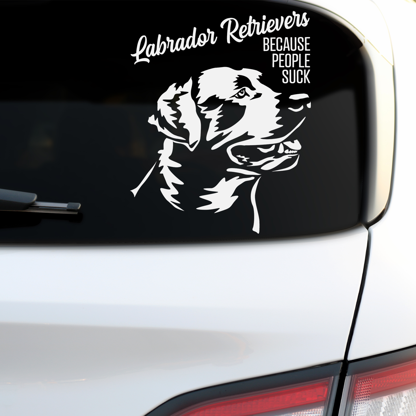 Labrador Retrievers Because People Suck Sticker