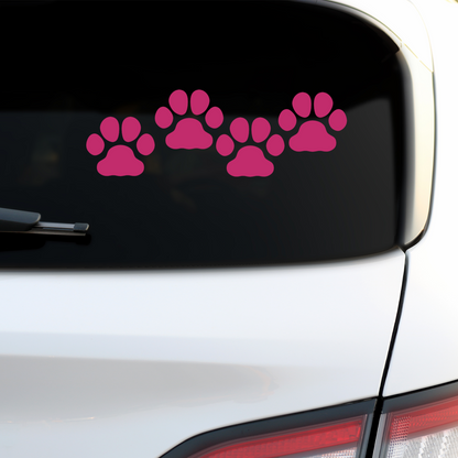 Pink Paw Print Stickers