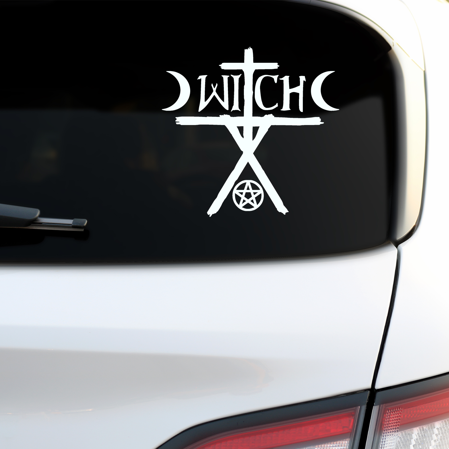 Witch Cross Pentagram Sticker