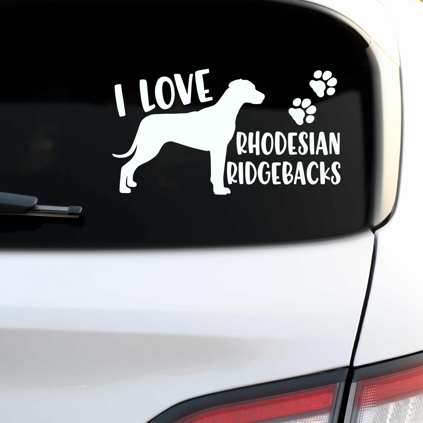 I Love Rhodesian Ridgebacks Sticker | Dog Decals Australia – Pet ...