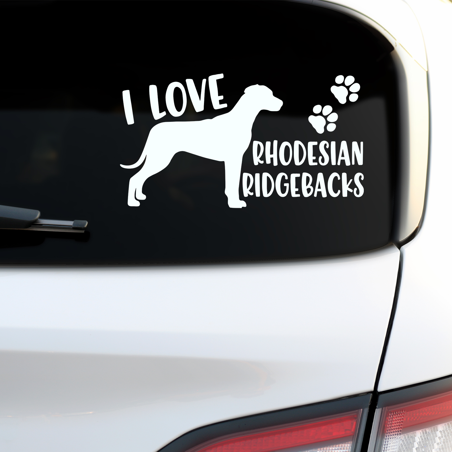 I Love Rhodesian Ridgebacks Sticker