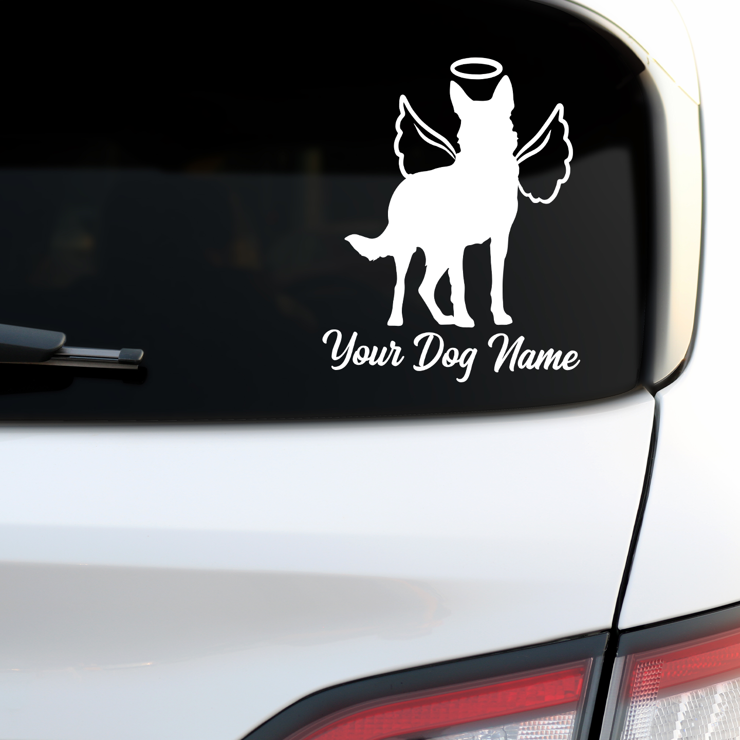 German Shepherd With Angel Wings Sticker