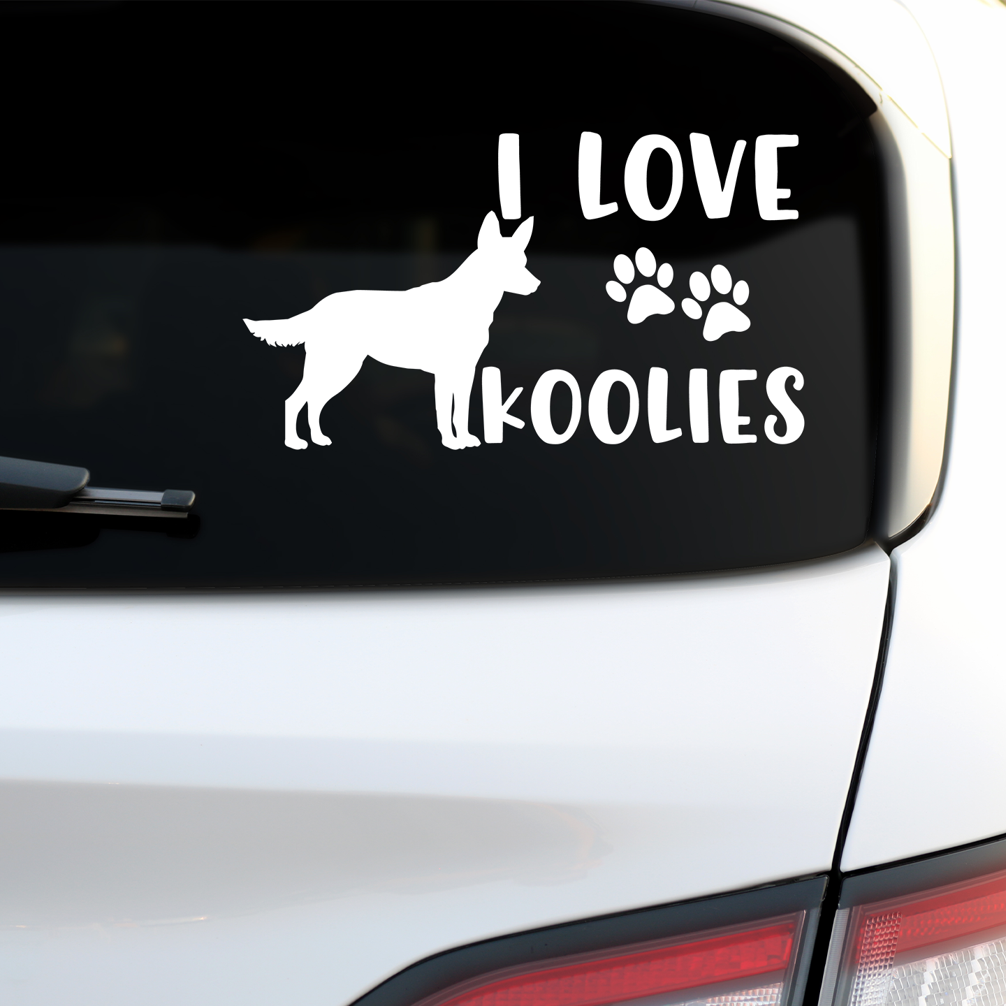 I Love Koolies Sticker
