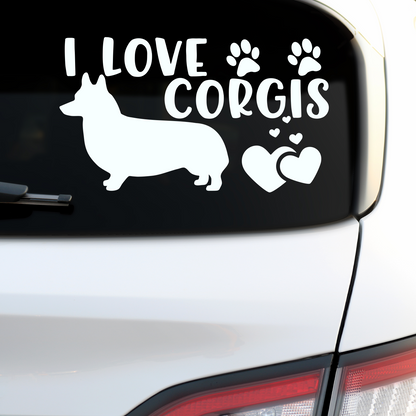 I Love Corgis Sticker
