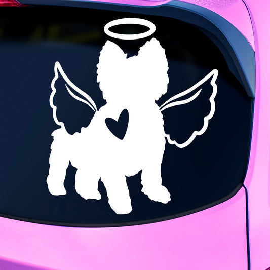 Yorkshire Terrier With Angel Wings Sticker